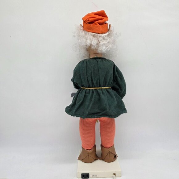 Vintage Telco Animated Motionette Elf Worker Toy Maker Christmas Decor Saw - Picture 5 of 6